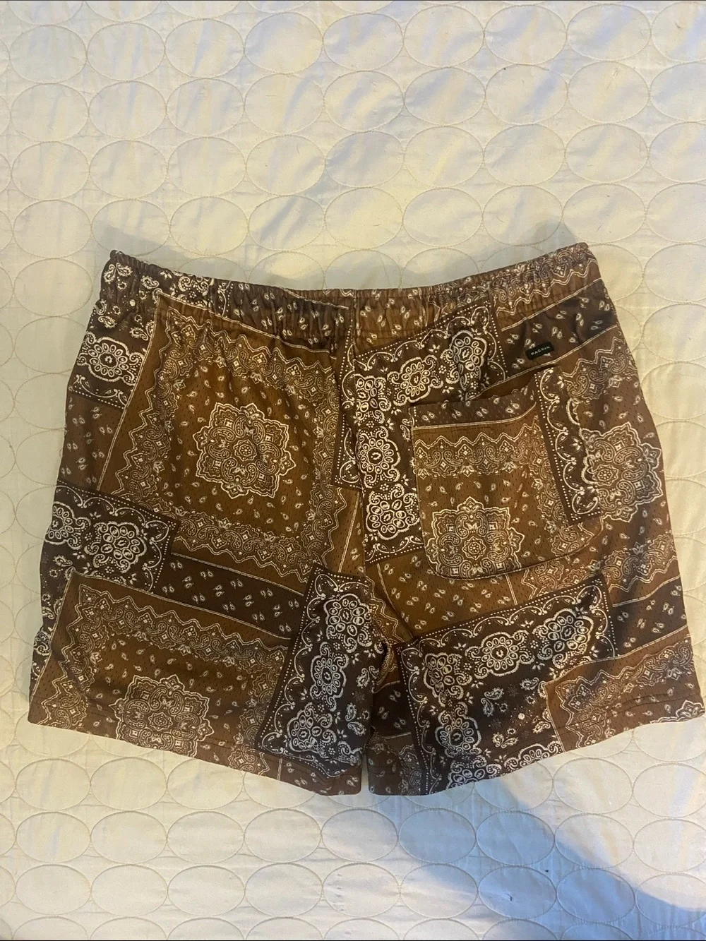 PacSun Brown Bandana Print Athletic Shorts